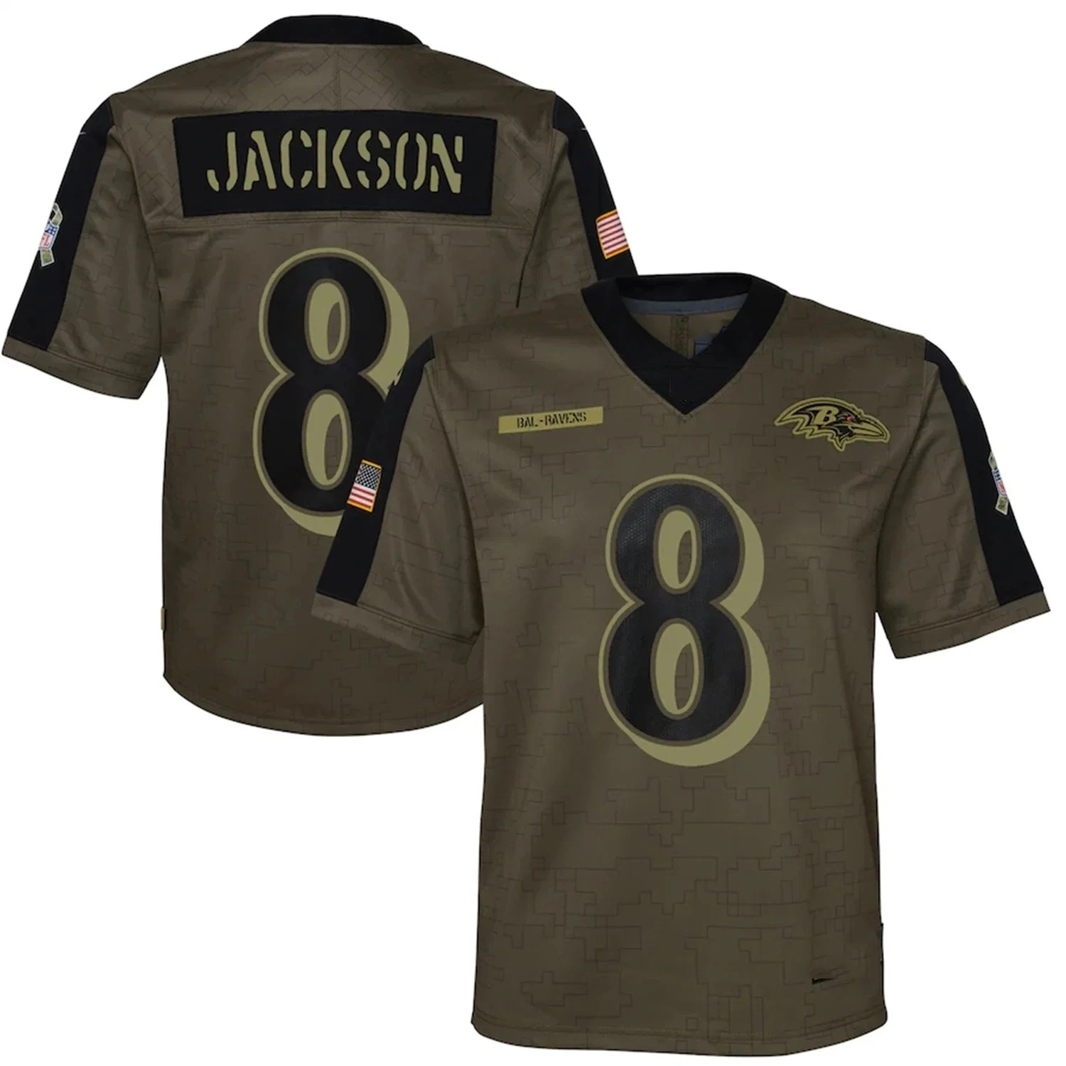 ED Reed Mark Andrews Lamar Jackson 2021 Salute to Service Player Jerseys