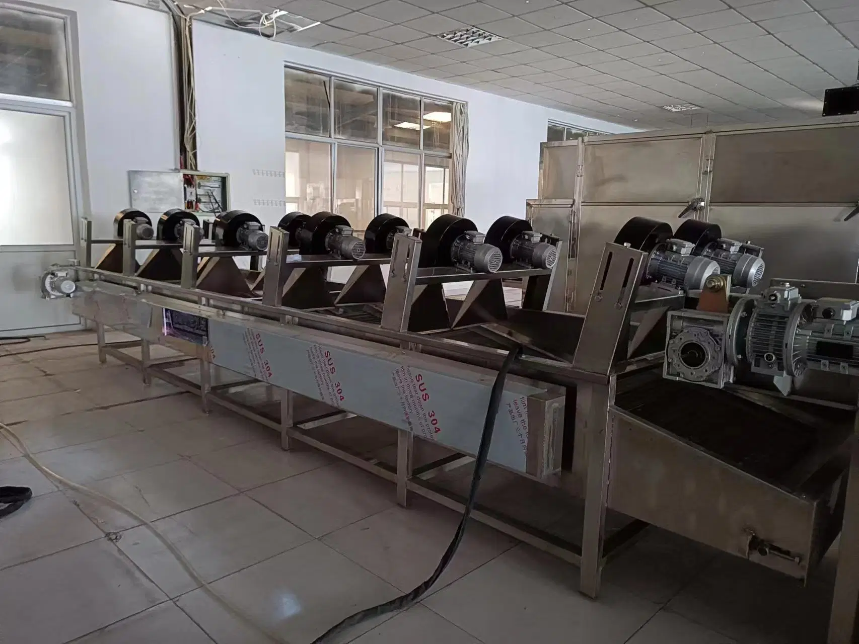 Industrial Potato Chips Drying Machine and Washing Flowing Dryer