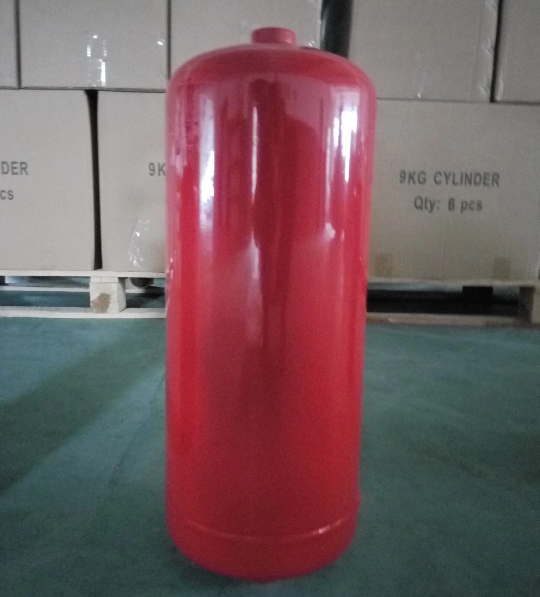 أسطوانة طفاية الحريق بمسحوق ABC باللون الأحمر فارغة بوزن 6 كجم