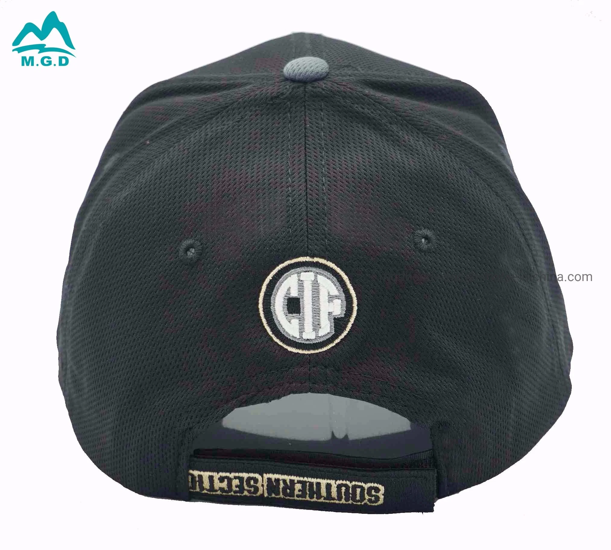 Wholesale/Supplier Custom Embroidery Logo Unisex Polyester Black Baseball Cap