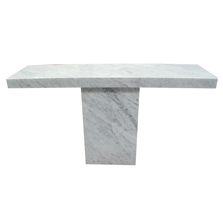 Luxury Home Entrance Snow White Marble Top Long Entry Modern Marble Console Table