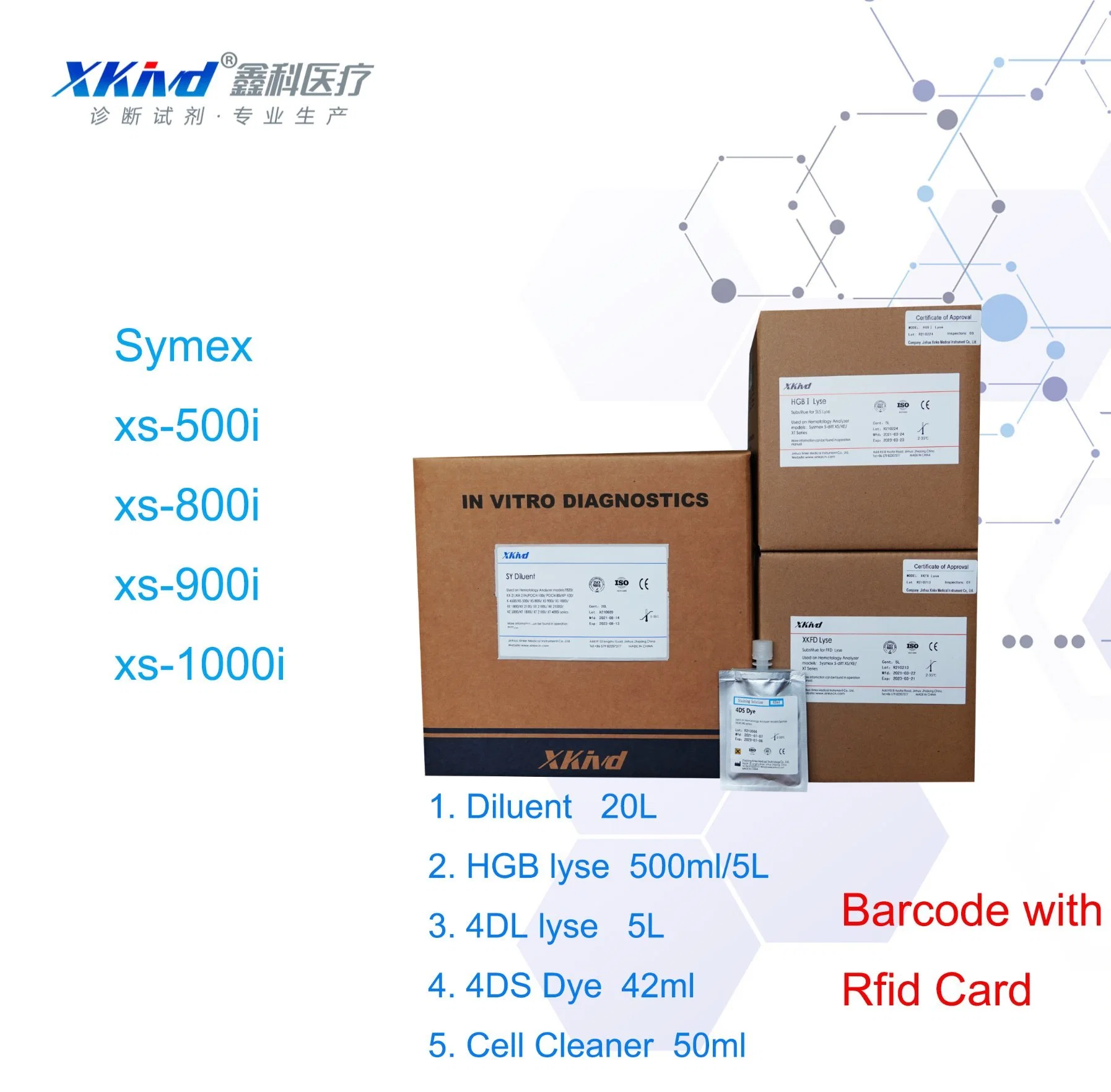 Instrument de laboratoire 4dl Stromatolyser Lyser-SLS 5 réactif de différence pour Sysmex XT-1800I/XT-2000I/XT-4000I