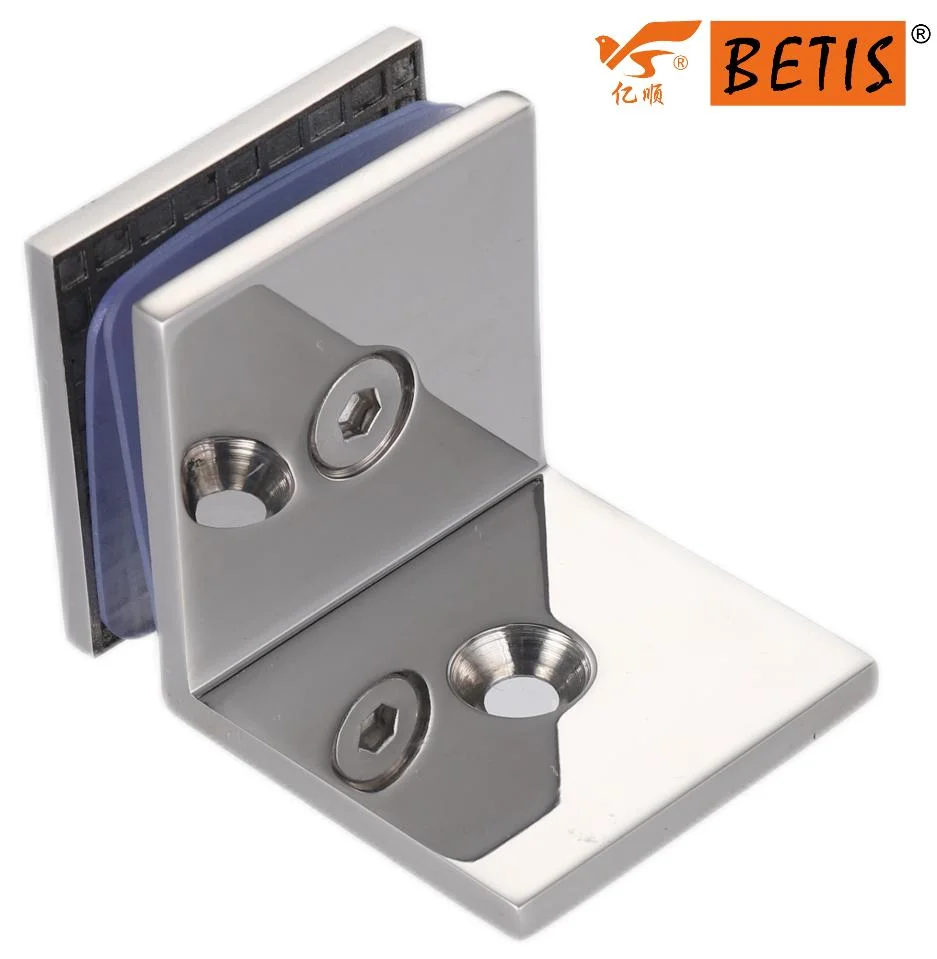 Shower Enclosure Hardware Patch Fitting Mirror-Finish Heavy Duty Wall-Mount Retaining Clip