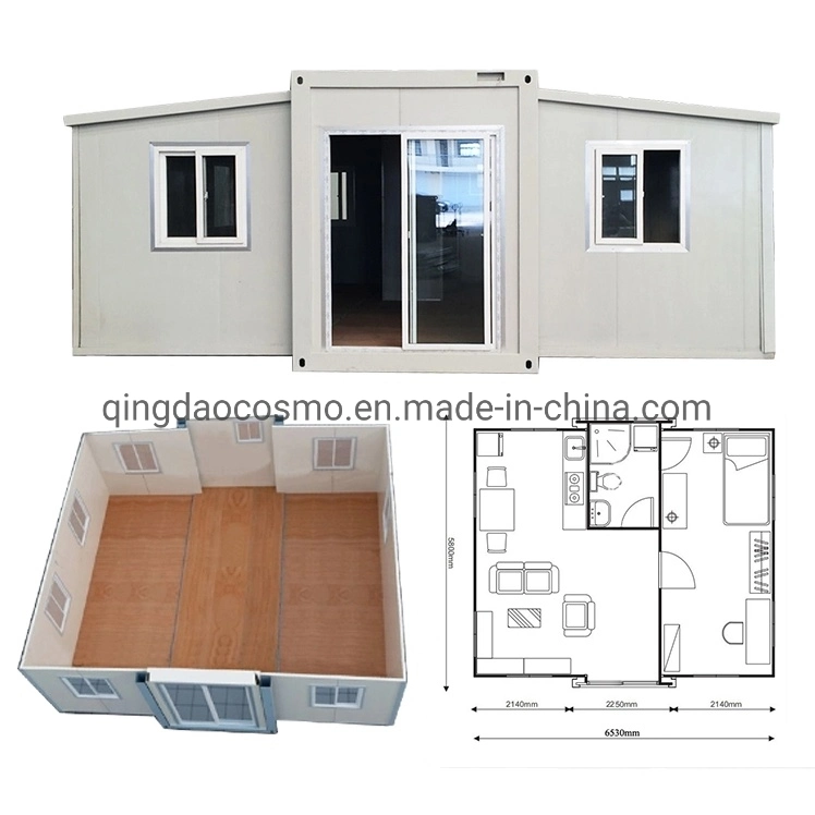 Maisons minuscules/Maison à conteneurs expansibles/Maison modulaire/petite maison/Maison à conteneurs/MAISON à conteneurs DE 20 PIEDS 40FT 2 chambres côté ouvert à vendre