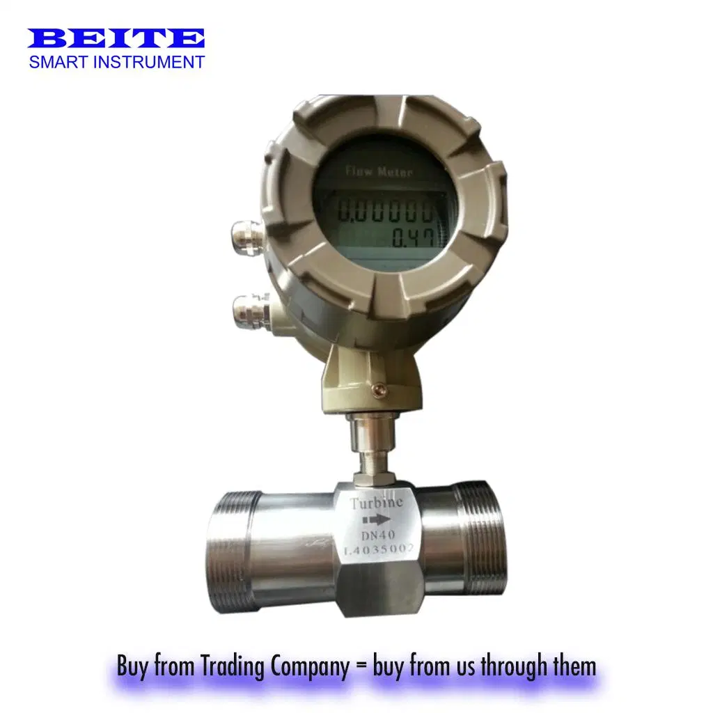 High Accuracy Liquid Turbine Flow Meter for Usage in Water, Diesel, Gasoline and Other Fluid Measurement