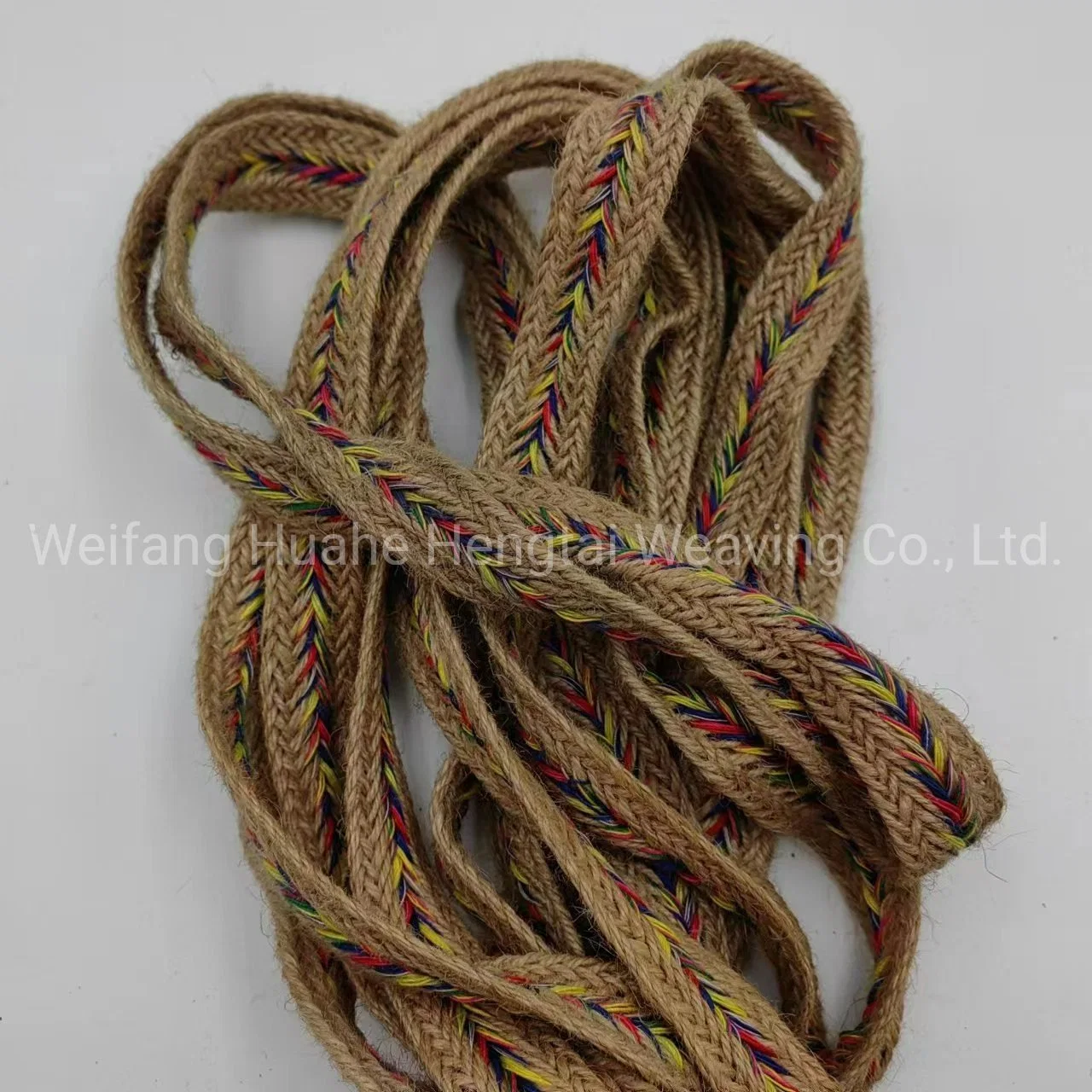Ethnic Style Patterned Flat Cord Woven Ribbon