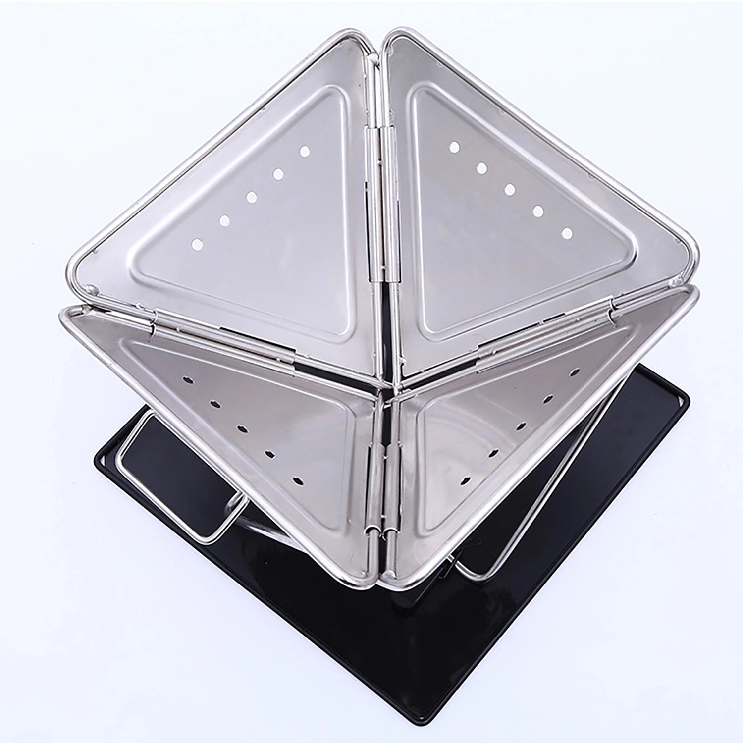 Stainless Steel Barbecue Grill Camping Thick Mesh Folding BBQ Stove Ci23833