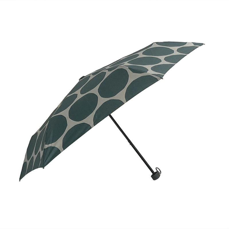 Vert 21 pouces léger 210g portable plié manuellement Ultralow-Light 5 pliage Parapluie imprimé à cinq plis