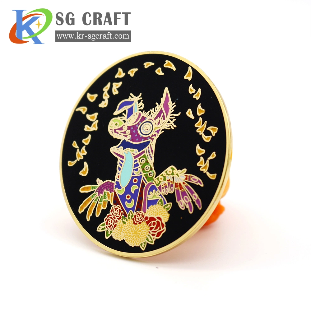 Cartoon Lapel Pin with Glitter Soft/Hard Enamel Pin Badge Custom Logo with Your Own Designs