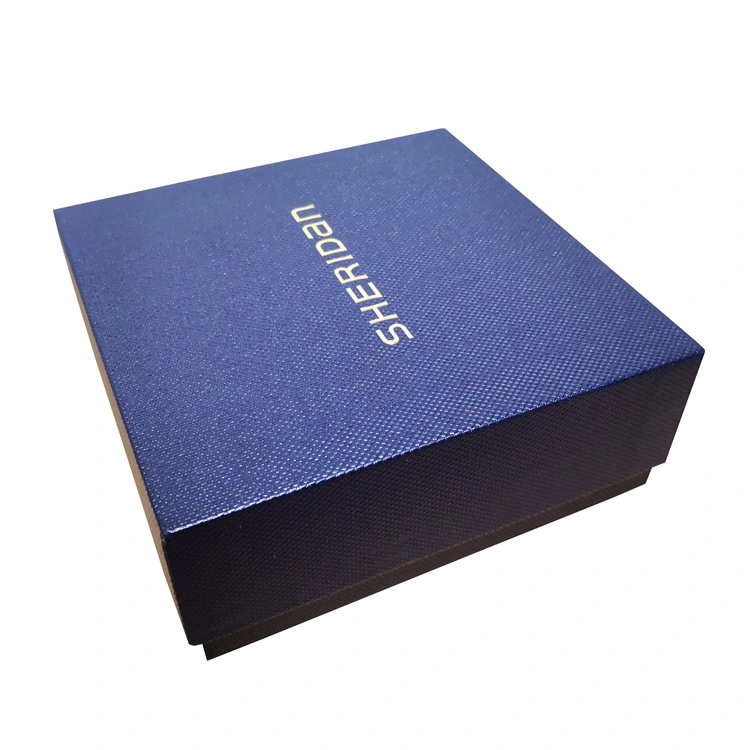 Embalagem de caixa de duas peças em preto com logótipo personalizado corrente surpresa presente pequeno Caixa de oferta de cinto para homem