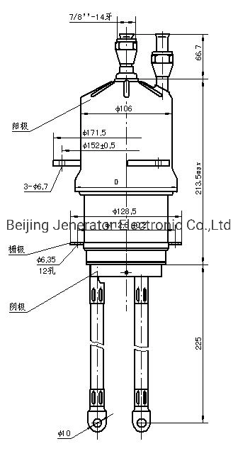 Haute qualité/performance à coût élevé/performance à coût élevé/performance à coût élevé 3CW Triode30000h3 d'électrons pour RF de chauffage du tube de la machine (3CW30000H7)