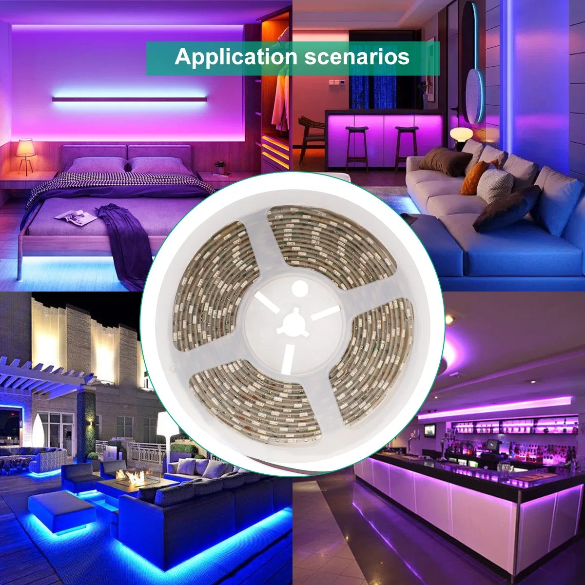 RGB Remote Control Colorful Wedding Meteor Shower Self-Adhesive Line Light Strip LED Flexible Tape Strip Light