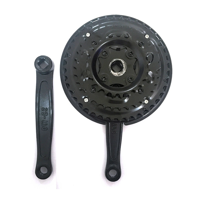 Mountain Bike Crank & Chainwheel /Bicycle Crank Sets/Plastic Coated Chainwheels/Three Piece Chainwheel 42t/34t/24t Bicycle Spare Parts