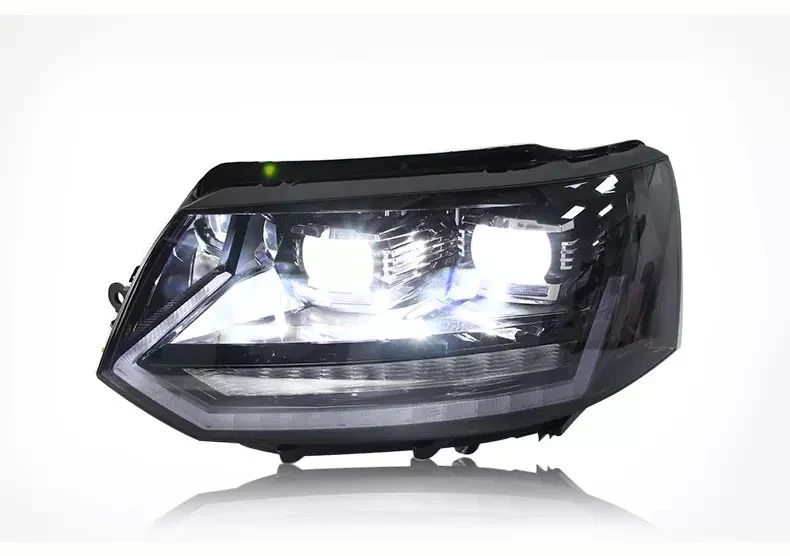 Phares de voiture pour VW Multivan lentille du projecteur de phare 2010-2015 T5 T6 Lampe automatique du signal feux à LED DRL Accessoires automobile