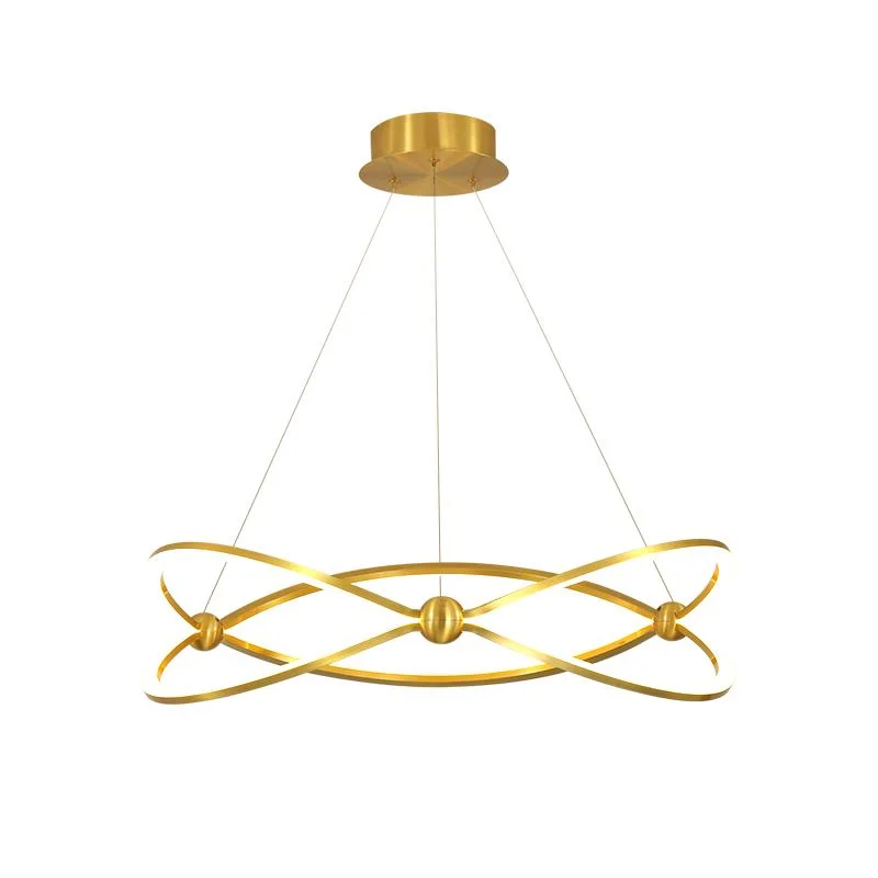 2022 Modern European Rings Chandelier LED Dining Pendant Light LED Lamp Decorative for Living Room Hotel Lobby Pendant Light