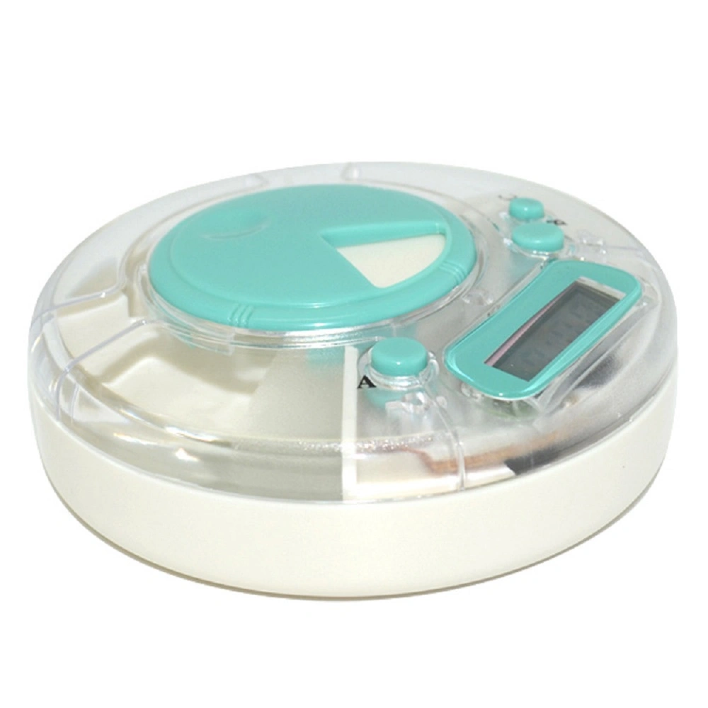 Automatic Round Medicine Dispenser with LCD Display Electric Pill Box with Alarm Timer Wyz18290