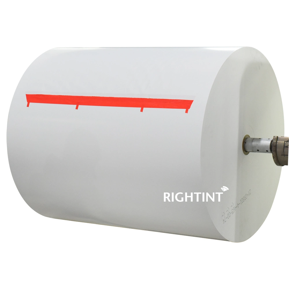 strong adhesive Flexographic Printing Rightint sticker paper label jumbo roll