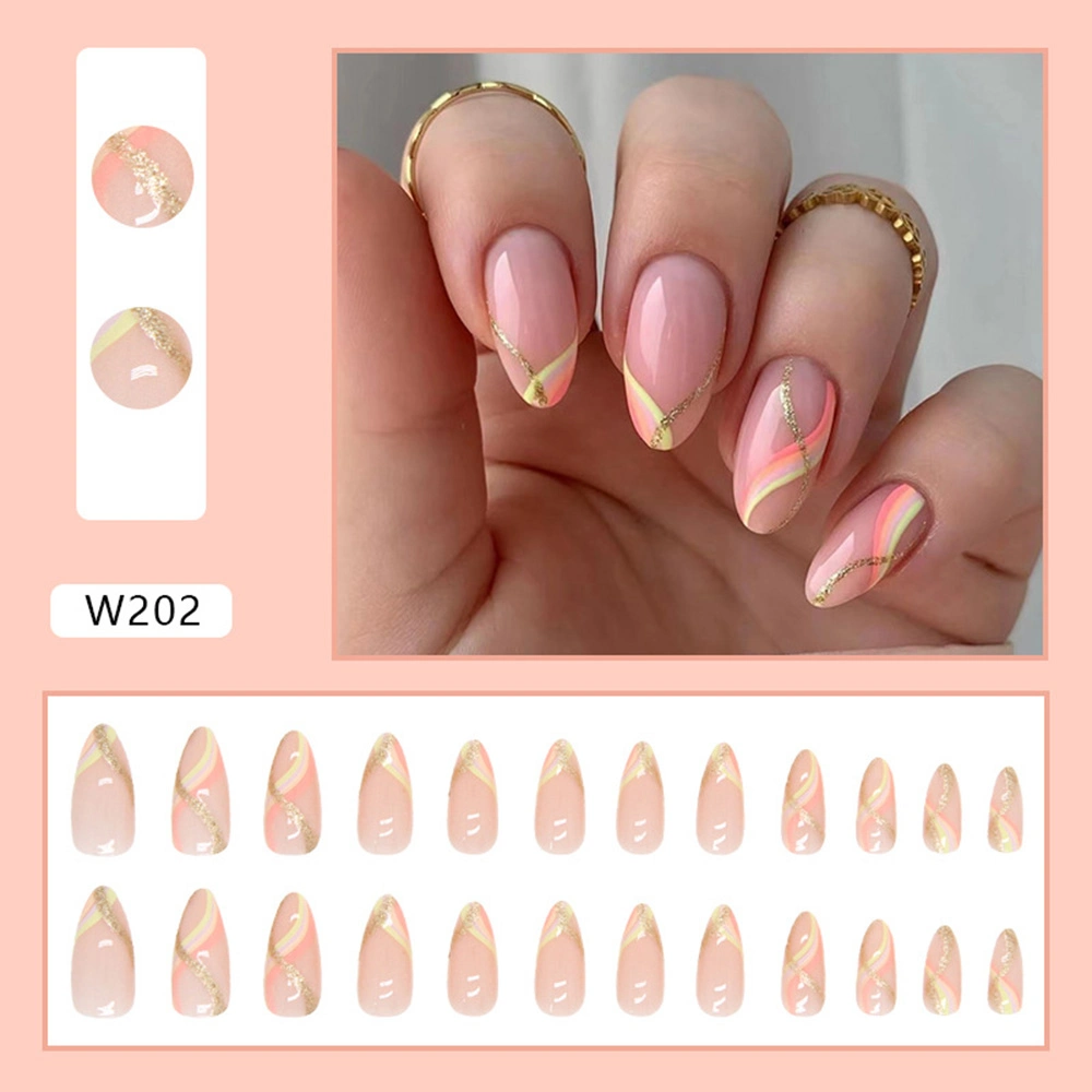 Luxury 24PCS Press on Nails Designed False Nail Tip Artificial Nails