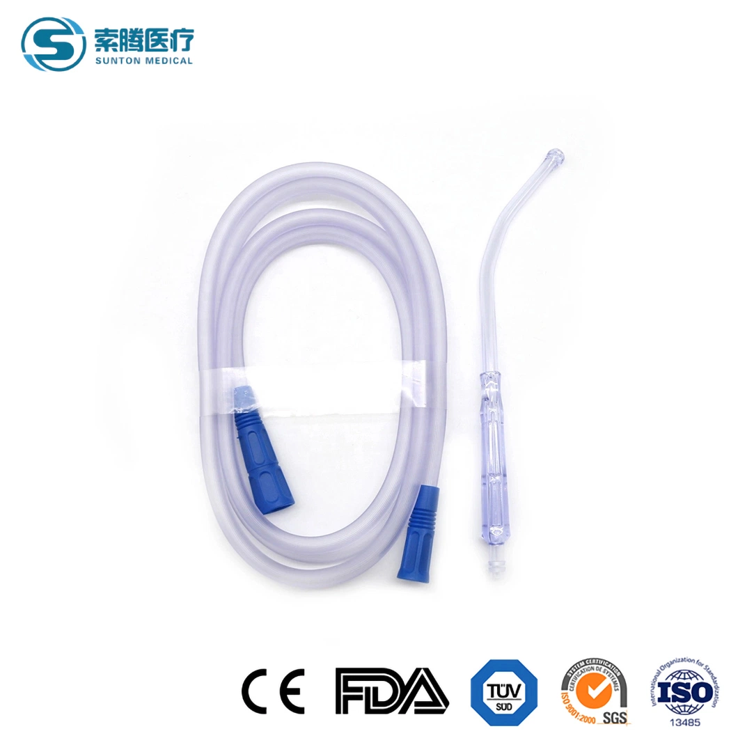 Sunton Disposable Medical Yankauer Handle Suction Connecting Tube China Mk09-221 CE Approved Surgical Yankauer Disposable PVC Suction Connecting Tube Factory