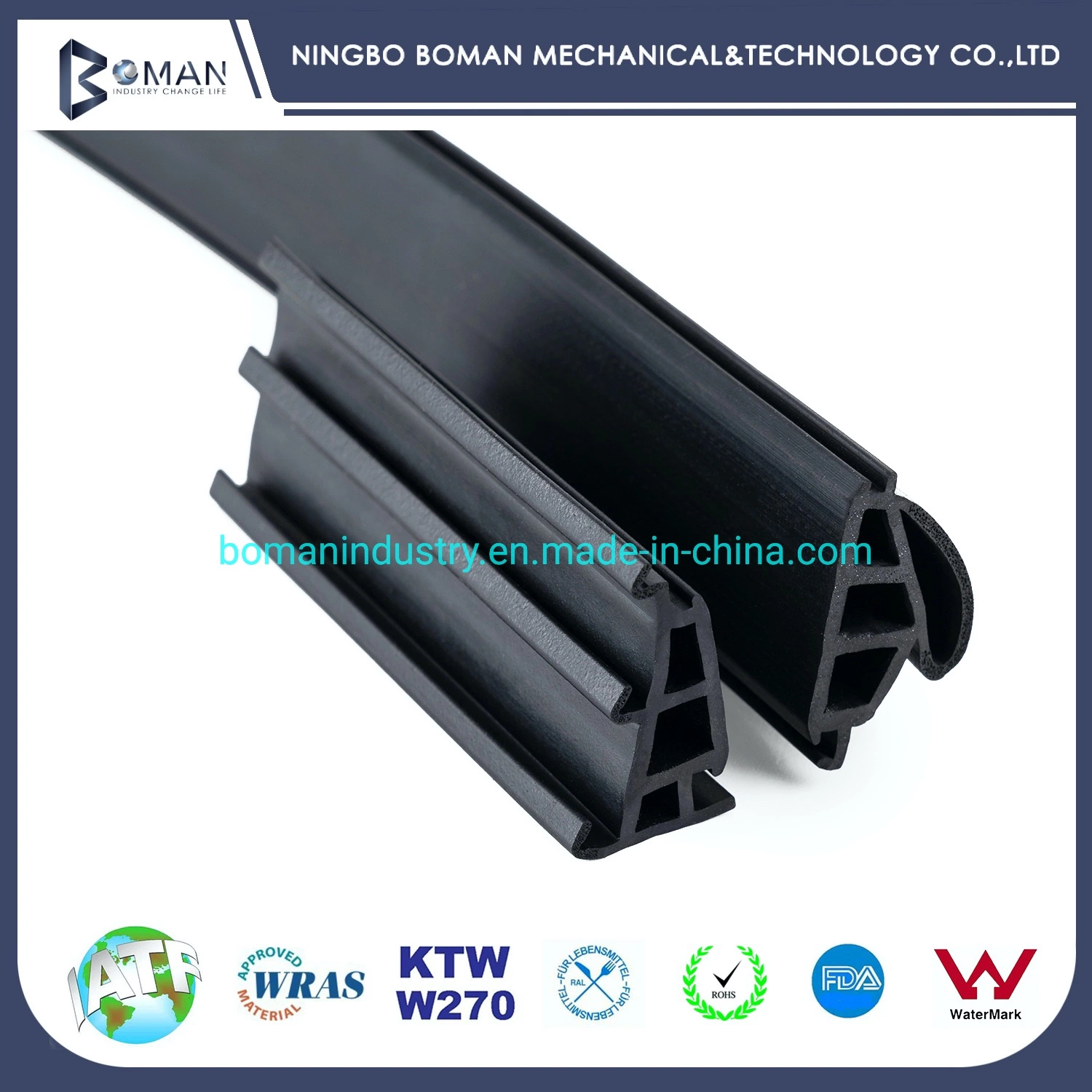 Rubber Cord Customize PVC Silicone EPDM Rubber Weather Seal Strip for Aluminum Frame