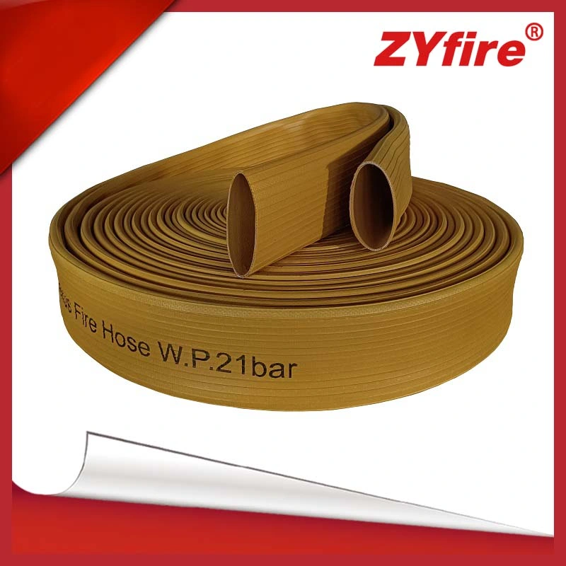 Zyfire Customized Fire Attack Layflat Rubber Hose for Fire Fighting Agriculture Industrial