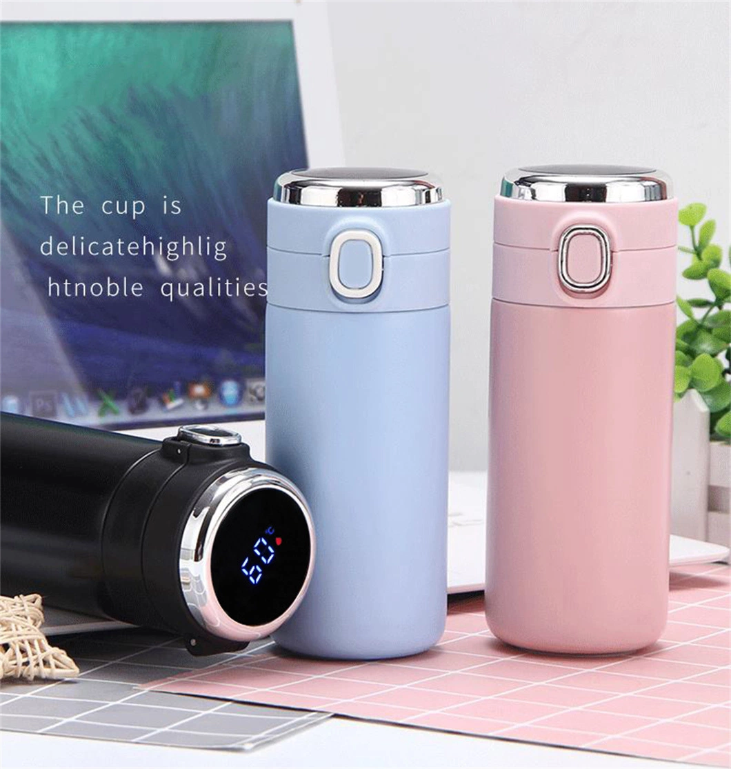 Stainless Steel Temperature Reading vacuum Flask Digital Water Bottle Smart Thermos