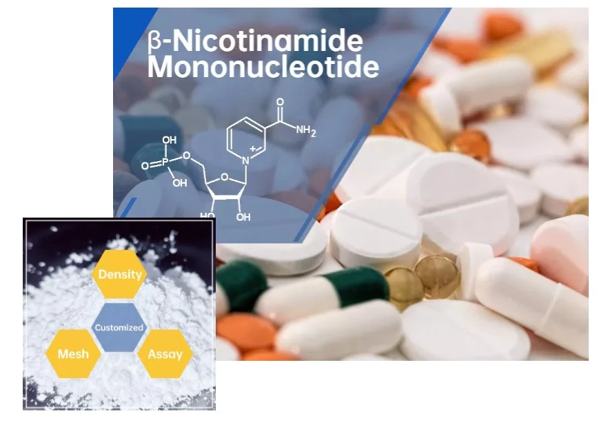 Beta Nicotinamida mononucleotide suplementos polvo 99% OEM Nmn suministro de fábrica Contra el envejecimiento