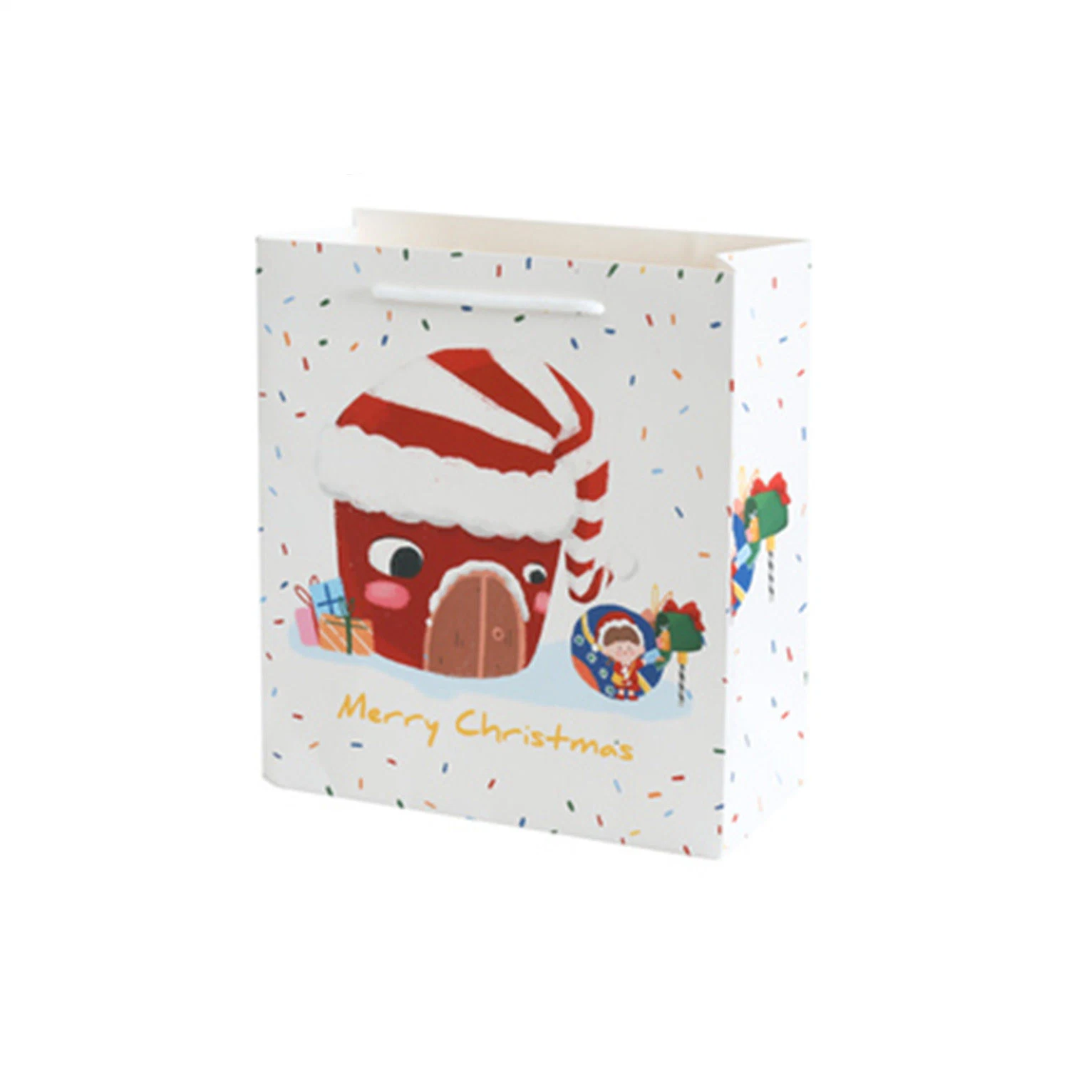 Custom Christmas Decoration Resin Animal Paper Gifts Bag for Kids with Logo Bag