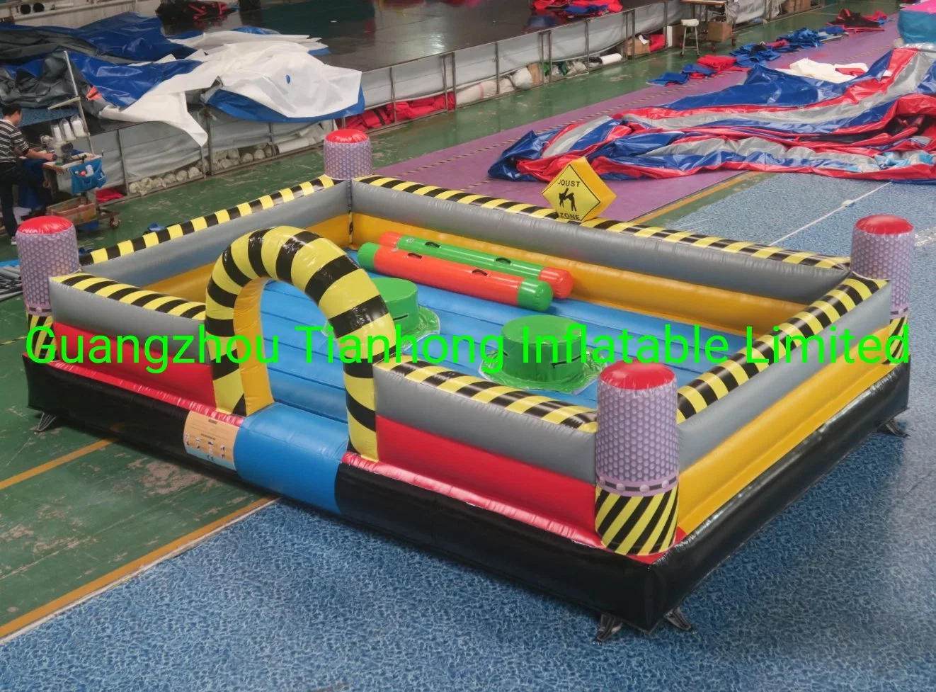 6x4m Juego de deporte hinchables palos Gladiator Joust Juego, 2021 Nuevo juego de Joust