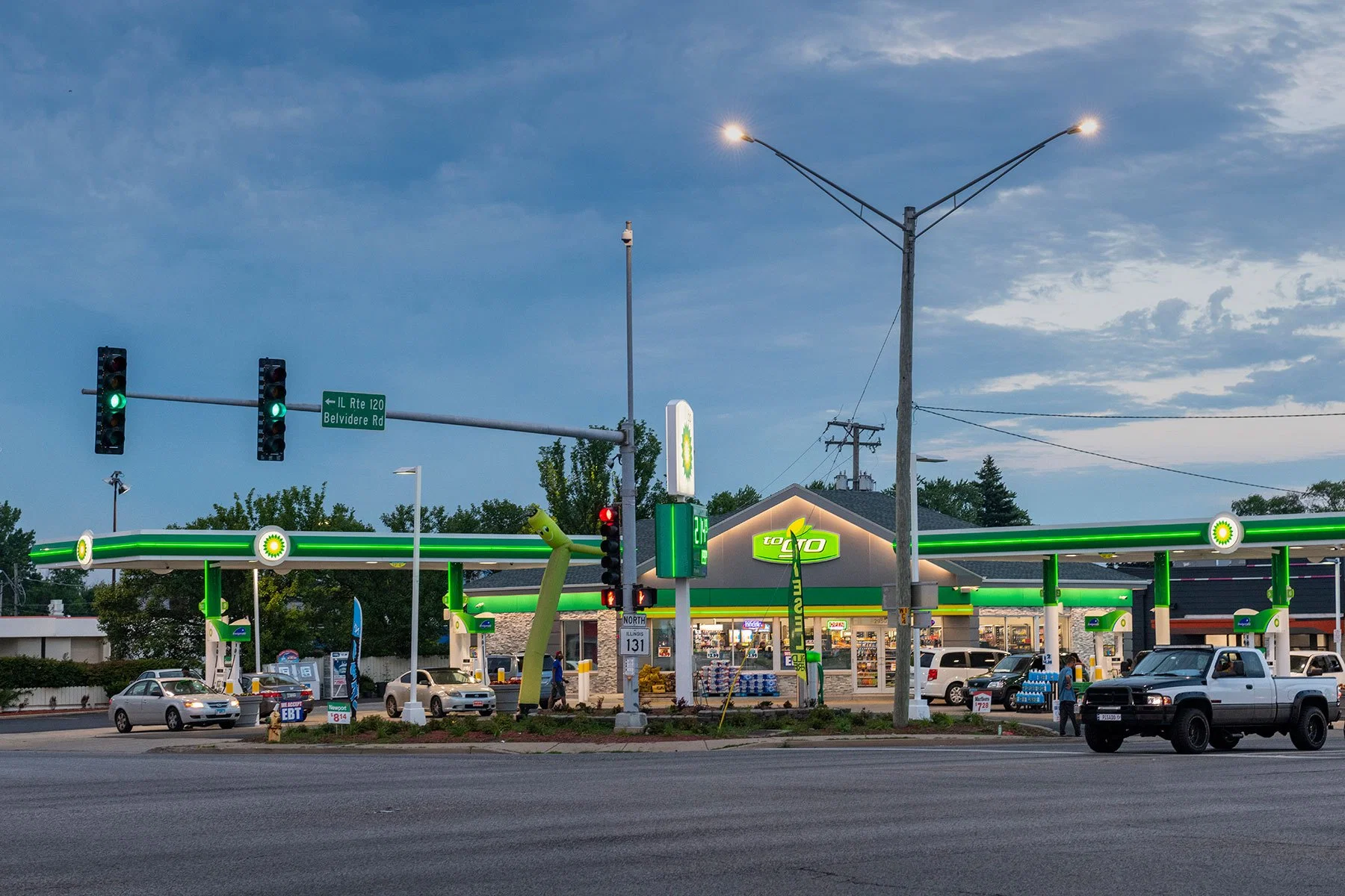 Hohe Qualität Licht Stahl Struktur Vorgefertigte Tankstelle Supermarkt