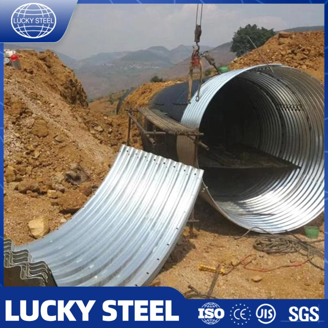 Supply Assembly Corrugated Culvert Spiral Steel Pipe Culvert Production Installation