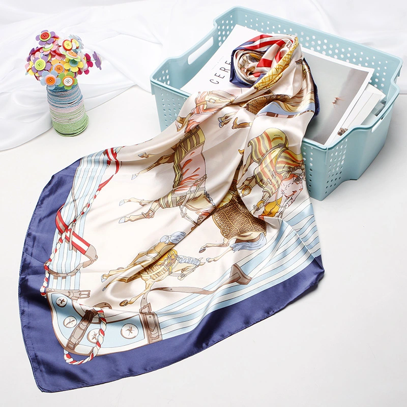 Summer Digital Printing Luxury Woman Big Polyester Scarves Custom Printed Personalized Chiffon Scarf for Women