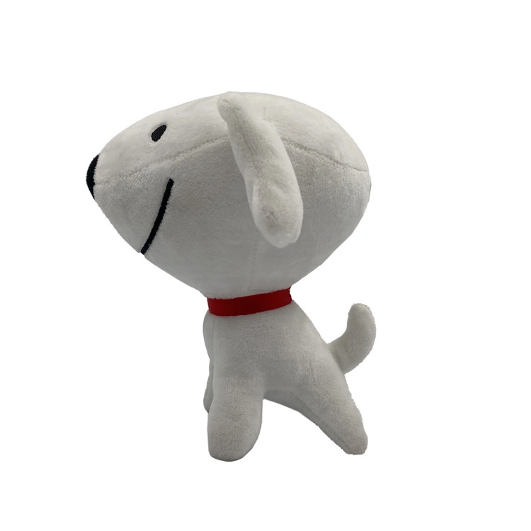 Cute Little White Dog Plush Toy Doll Puppy Dog Doll Gift for Girls and Children