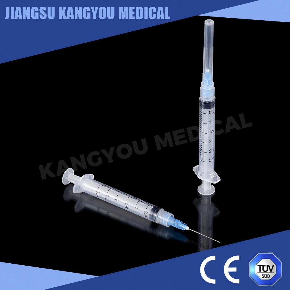 2021 Best Selling Medical Grade PP Three Parts Disposable Syringe with Fixed Needle From China Manufacturers