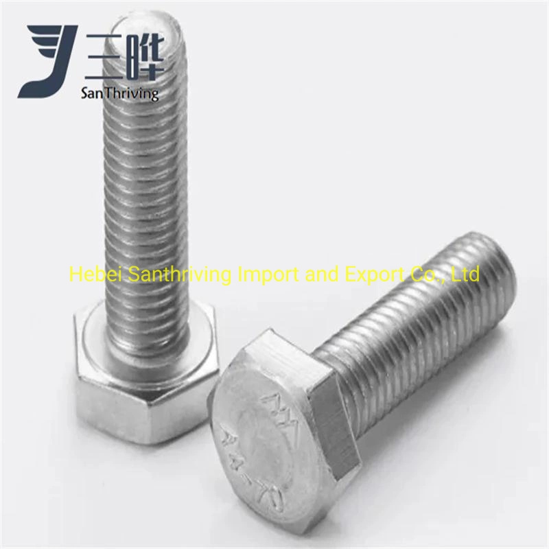 Factory Stock Stainless Steel A2 A4 DIN931 Hex Bolt and Nut and Washer