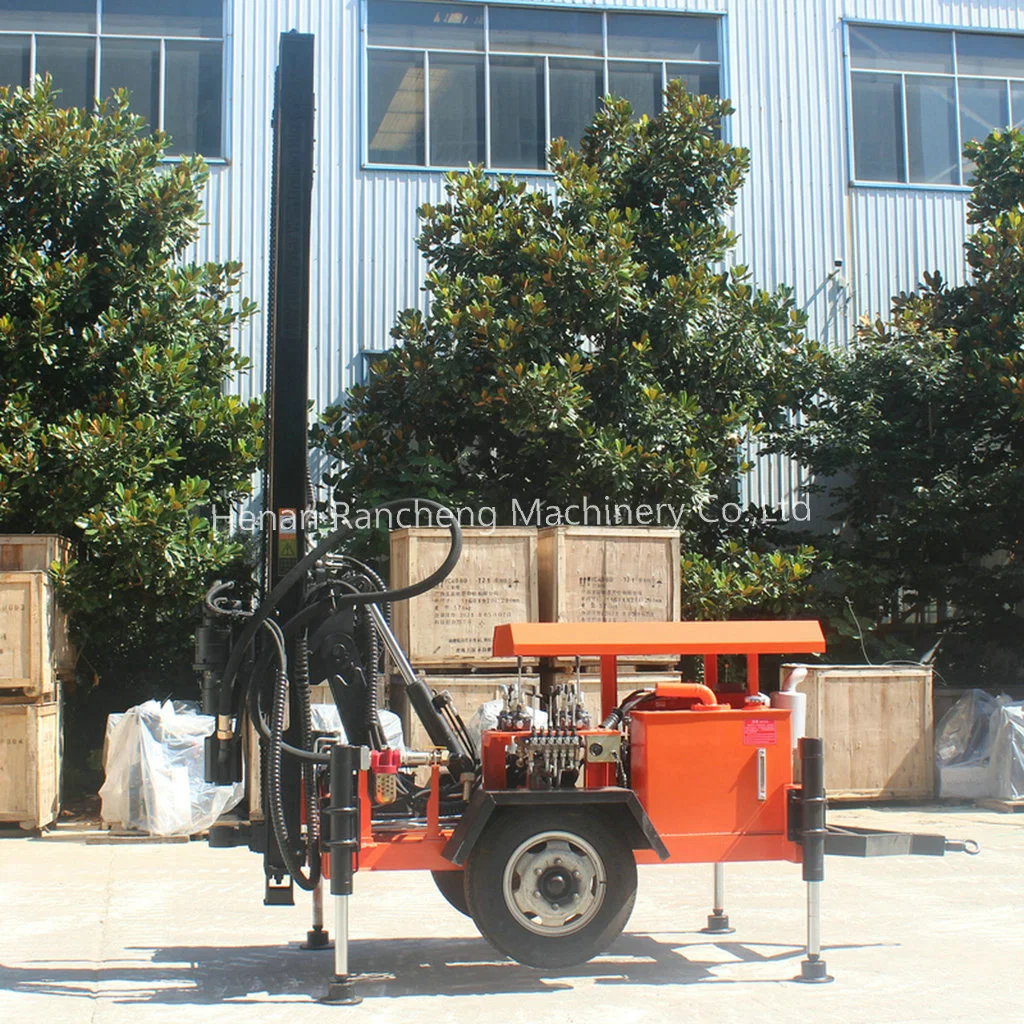 50m 80m 120m Trailer Mounted Small Water Well Drilling Machine