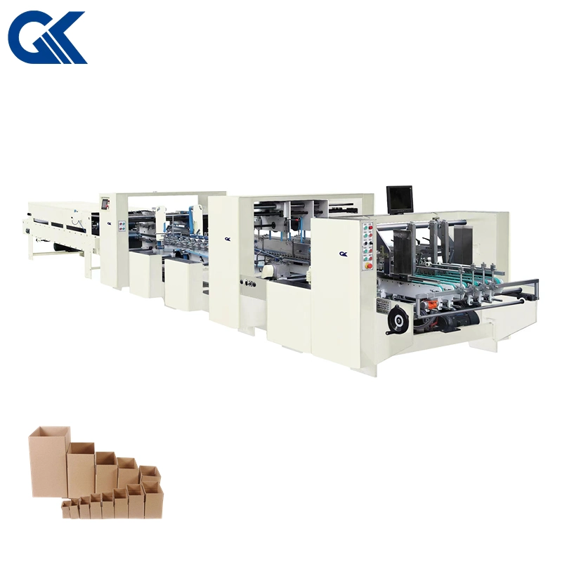 Automatic Medicine Food Corrugated Carton Cardboard Box Folder Gluer Making Machine (GK-1200PC)