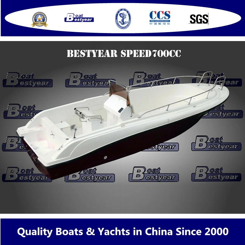 Bestyear 7m Fiberglass Speed Boat for Sport or Fishing