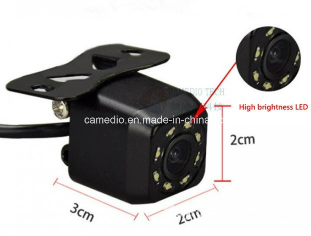 Mini Suqre Night Vision Car Camera with 8PCS IR LED Rearview&Front View