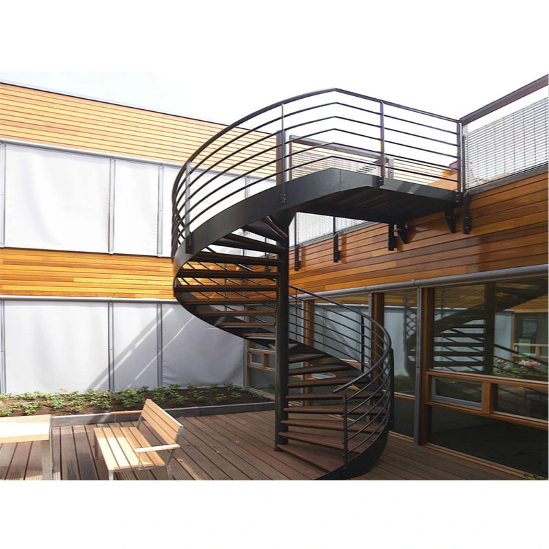 Outdoor Iron Spiral Staircase Decorative Anti-Rust Steel Staircase