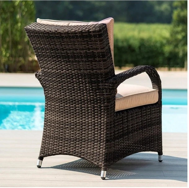 Outdoor Patio Wicker Rattan Garden Furniture 6 Seater Rectangle Table Furniture Set