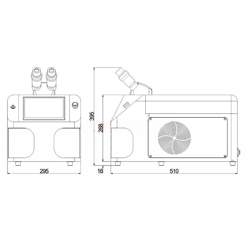 Sistema de proteção de luz de 150/200 W soldadura por pontos de impulsos multifunções YAG Laser Soldador de precisão de jóias