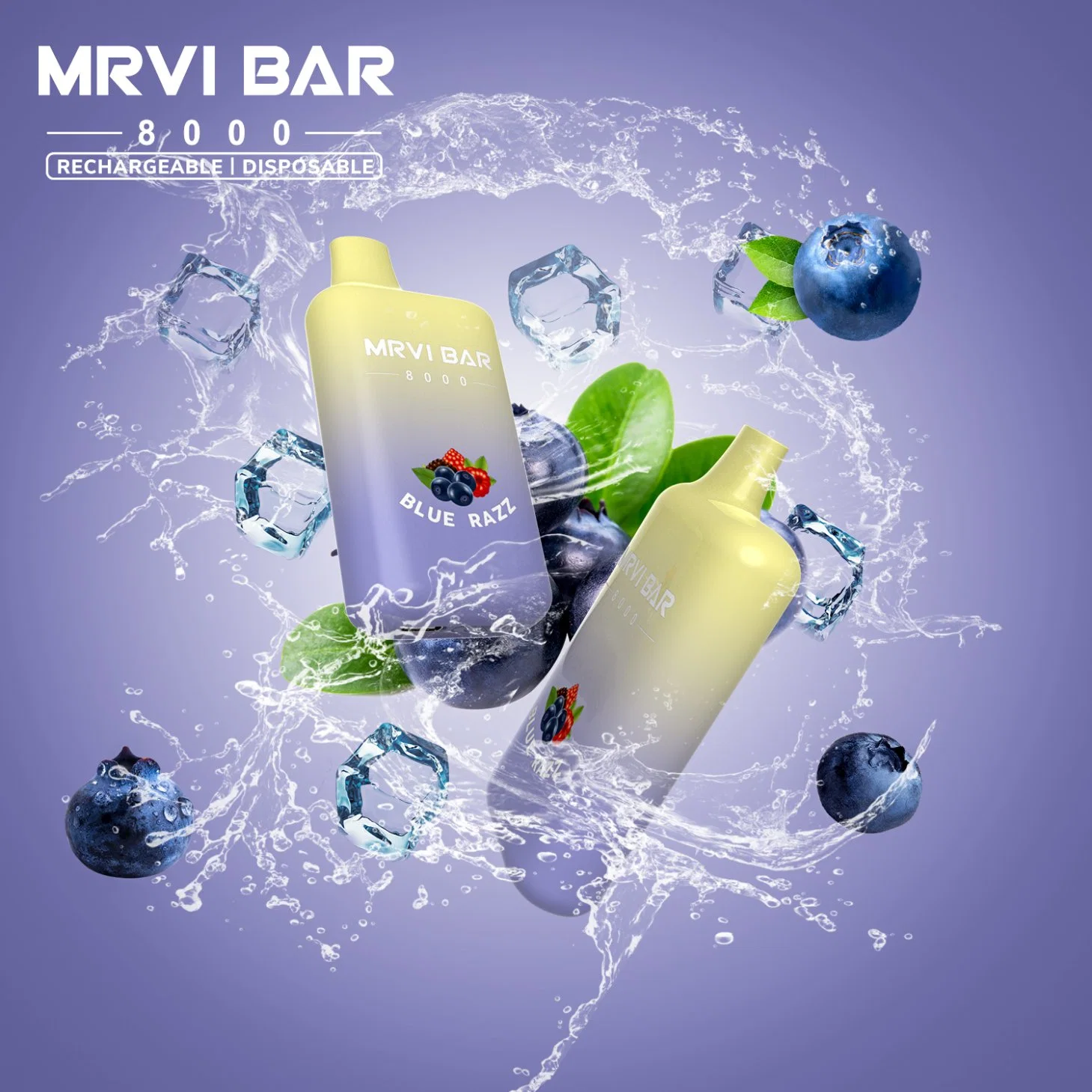 100% Original Mrvi Bar 8000 inhalaciones 650 mAh Cargador Batería 15 ml de capacidad de Vape estilo pluma E cigarrillo