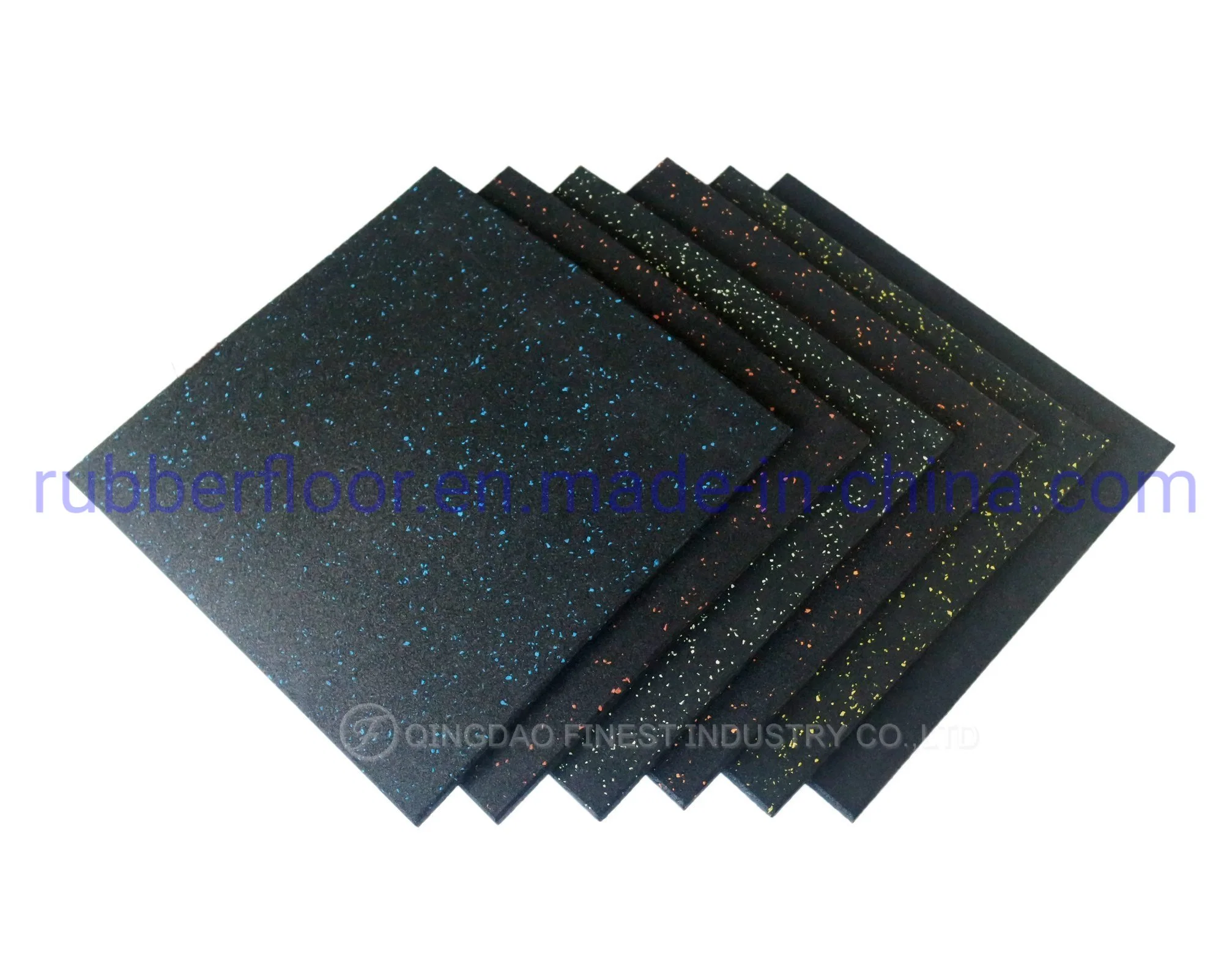 En1177 Certification Safety Wear-Resistant Rubber Floor Mat Tiles, Rubber Gym Flooring Mat