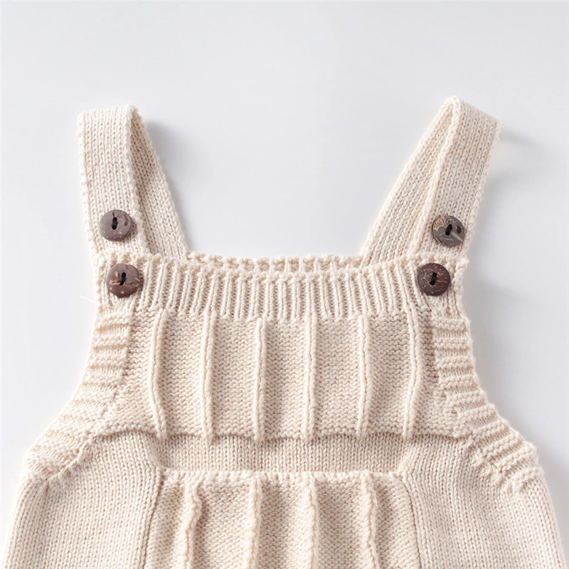 Baby Girls Boys Sleeveless Romper Jumpsuit 0-24m Baby Knitting Rompers Cute Overalls Newborn Kids Comfortable Sweater