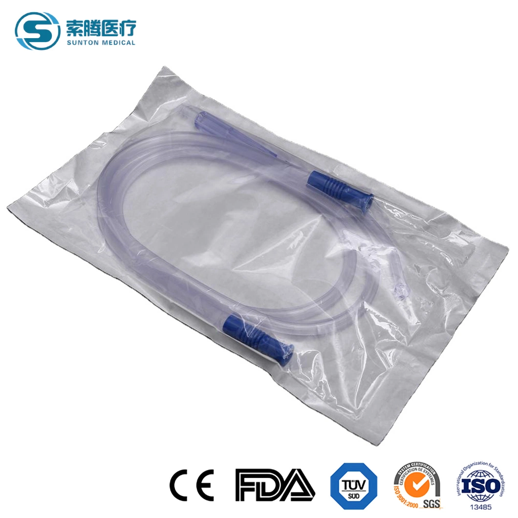 Sunton High-Quality Disposable Yankauer Connecting Tube China Medical Yankauer Suction Tube Manufacturers Free Sample Surgical Use Yankauer Suction Tube