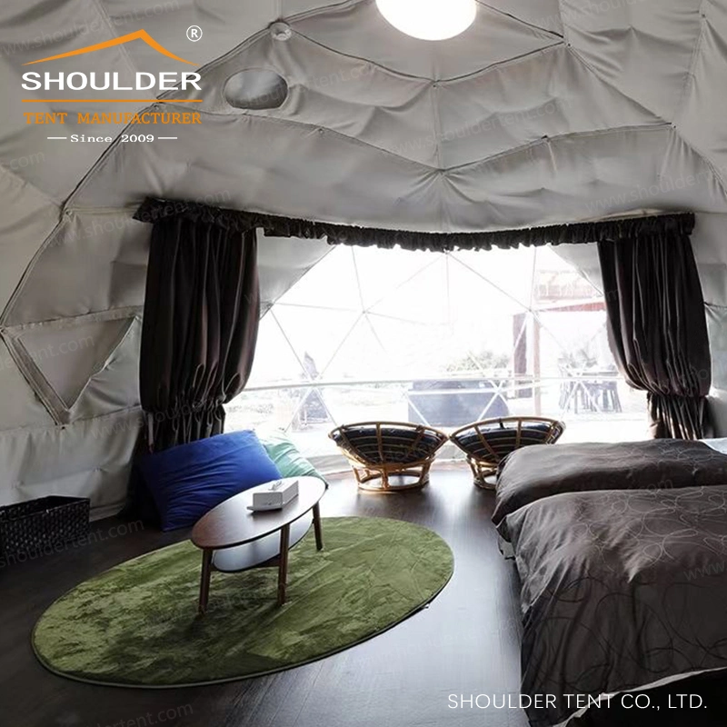 6m диаметр геодезических купол палатка с кондиционером воздуха