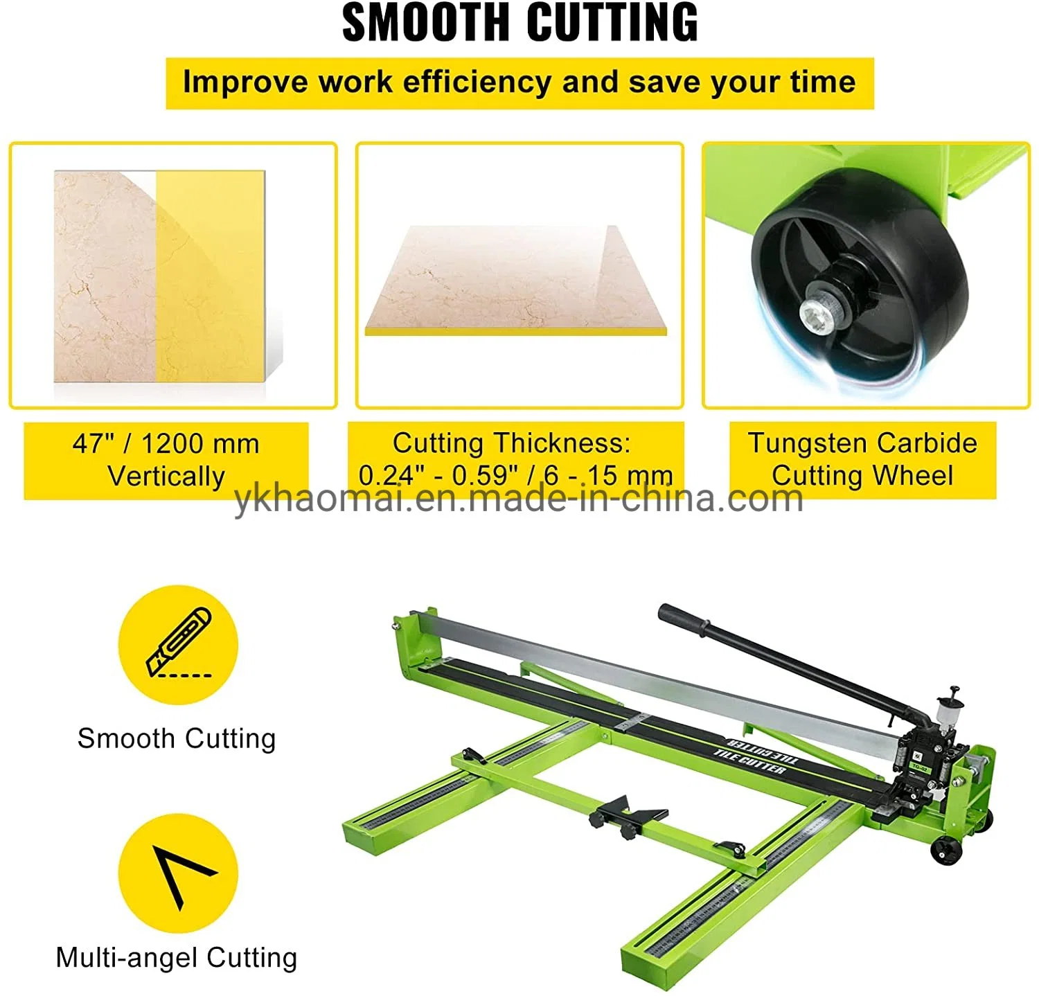 39 Inch 1000mm Manual Tile Cutter All-Steel Frame, Tile Cutting Machine W/Laser Guide and Bonus Spare Tile Cutter Hand Tool for Precision Cutting Porcelain Cera