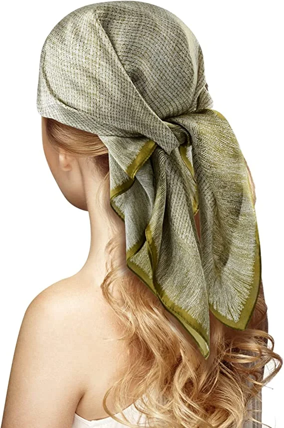 Foulard carré en soie 100 % mûre mode femmes imprimé numérique soie Écharpes d'écharpe