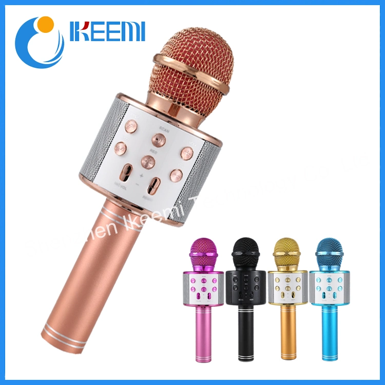 Ws858 Speaker Bluetooth Wireless Karaoke Microphone